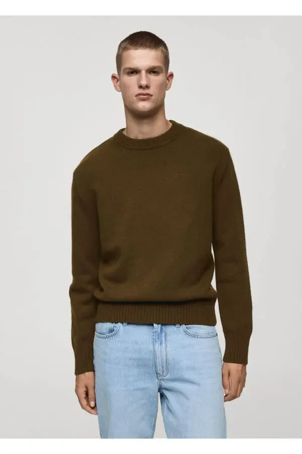 Woolen blend knitted sweater - 1