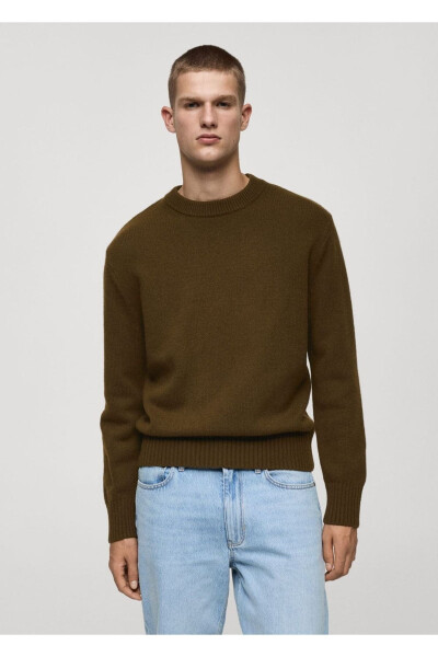 Woolen blend knitted sweater - MANGO MAN