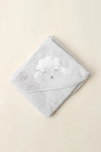 Wooly Swaddle Light Grey 75x75 - İRYA (1)