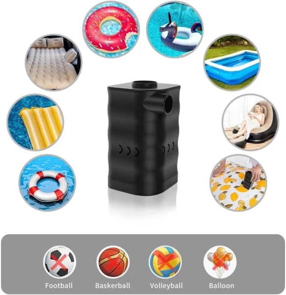 Woowind Electric Air Pump, Cordless Air Mattress Pump for Pool Floats, Swimming Rings, Air Bed, Air Sofa, Rechargeable Battery Powered - 6