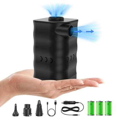Woowind Electric Air Pump, Cordless Air Mattress Pump for Pool Floats, Swimming Rings, Air Bed, Air Sofa, Rechargeable Battery Powered - 1
