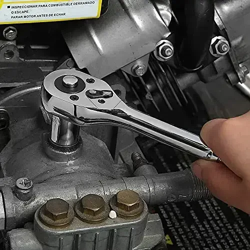 WORKPRO 39 dona haydovchi rozetkasi to'plami 1/4''3/8'', tez bo'shatuvchi kalit bilan CR-V metrik va imperial rozetkalari, avtomobil ta'miri uchun ixcham rozetkalar to'plami - 7