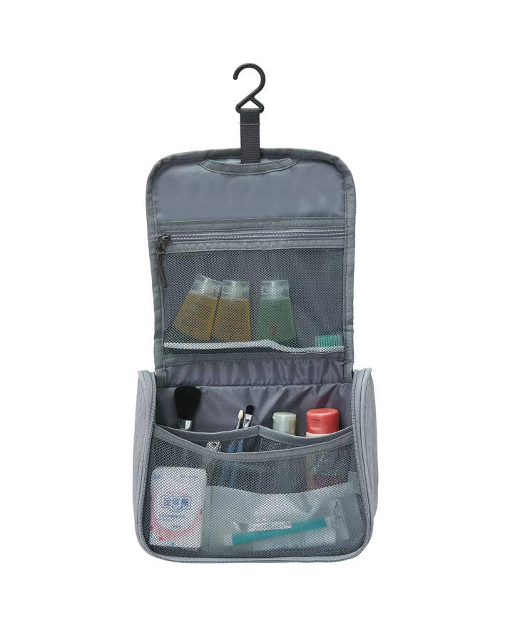 World Travel Essentials Hanging Toiletry Case Black - 14