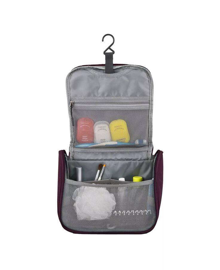 World Travel Essentials Hanging Toiletry Case Blackberry - 3