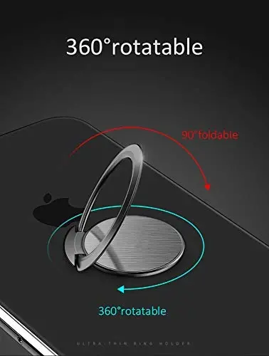 World's Slimmest Phone Ring Holder, Attom Tech Tomorotec Ultra Thin Cell Phone Ring Stand for Magnetic Car Mount Hook Compatible for iPhone Samsung Smartphone Accessories (Pink) - 5