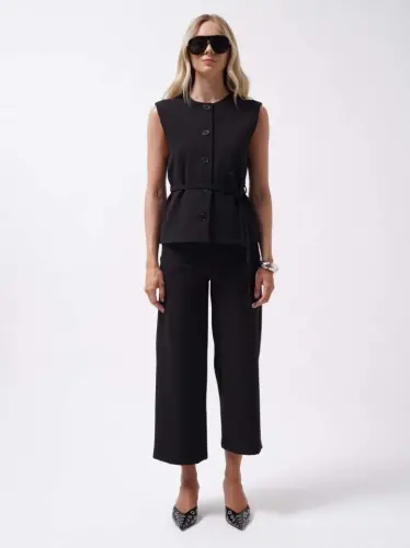 Woven Belted Vest - 3