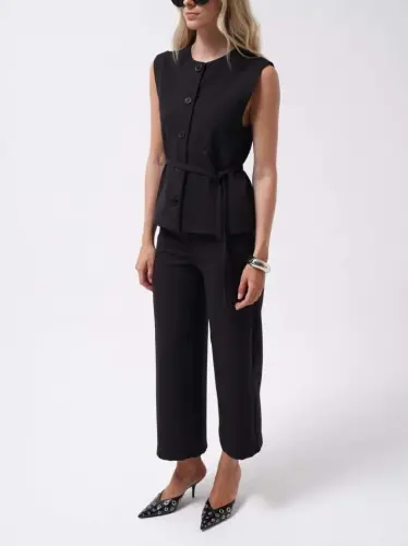 Woven Belted Vest - 4