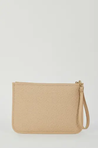 Woven Nude Women's Portfolio & Clutch Bag 05PO23Y1713 - 6