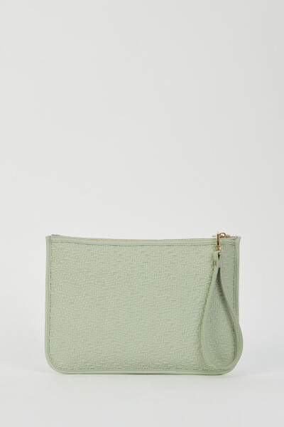 Woven Sea Green Women's Portfolio & Clutch Bag 05PO23Y1713 - 5