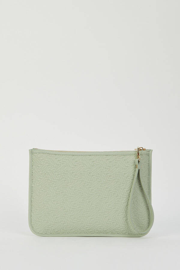 Woven Sea Green Women's Portfolio & Clutch Bag 05PO23Y1713 - 5