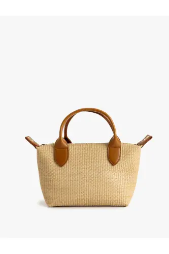 Woven Tote Bag with Straps - 1