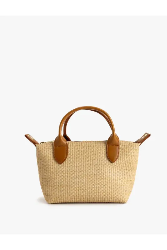 Woven Tote Bag with Straps - 1