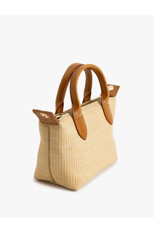 Woven Tote Bag with Straps - 2