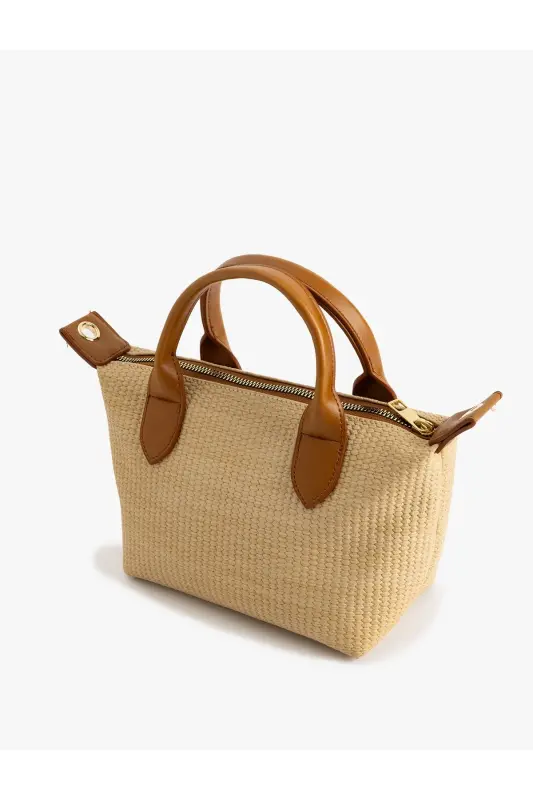 Woven Tote Bag with Straps - 3