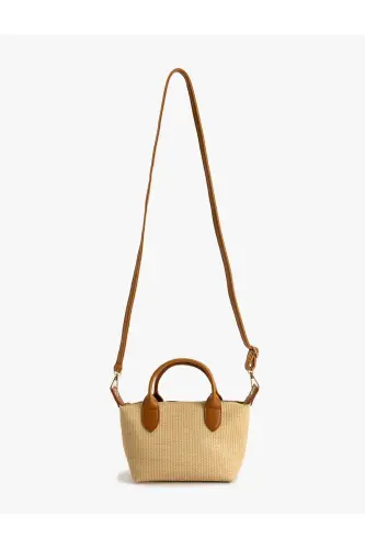 Woven Tote Bag with Straps - 4