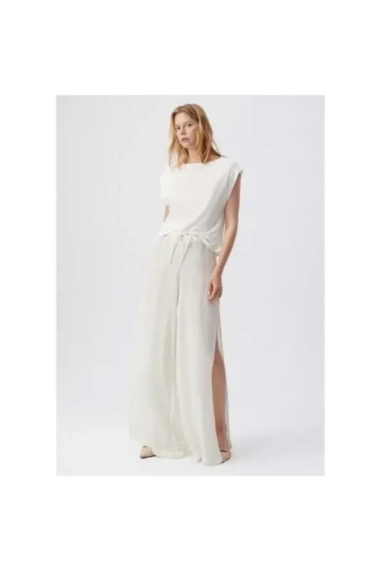 WOVEN TROUSERS - MAVI
