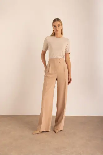 Woven Trousers-Mink - AKER (1)