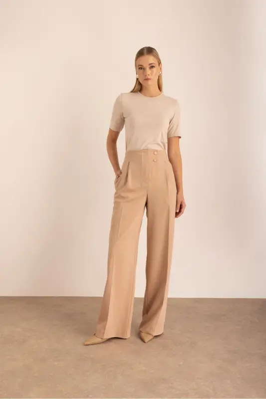Woven Trousers-Mink - 2