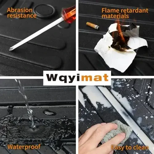 Wqyimat Custom All Weather Floor Mats and Cargo Trunk Liner for 2016-2024 2025 Chevy Malibu Accessories TPE Rubber Protection Mat,for Chevrolet Malibu Floor Liner Set - 7