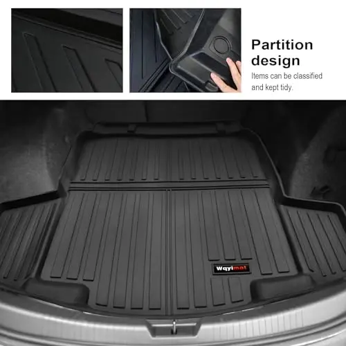 Wqyimat Custom All Weather Trunk Liner for 2016-2024 2025 Chevy Malibu Cargo Mats for Chevrolet Malibu Accessories TPE Protection Mat - 4