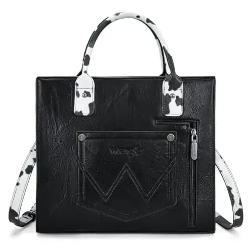 Wrangler ayollar uchun Tote Bag G'arbiy sigir terisi hamyon va hamyonlar to'plami - 4