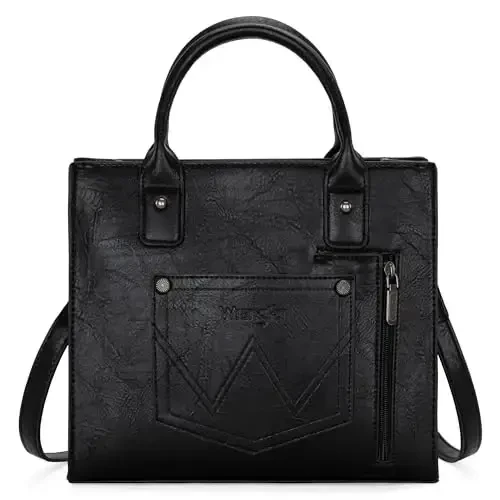 Wrangler ayollar uchun Tote Bag G'arbiy sigir terisidan hamyon va hamyonlar to'plami - 4