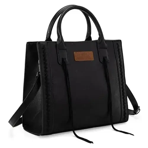 Wrangler ayollar uchun Tote Bag G'arbiy sigir terisidan hamyon va hamyonlar to'plami - 6