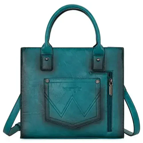 Wrangler ayollar uchun Tote Bag Western Cowhide hamyon va hamyonlar to'plami - 4