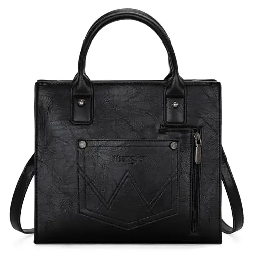 Wrangler Tote Bag for Women Western Cowhide Purse and Wallet Set - 4