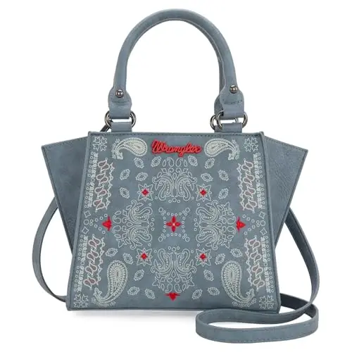 Wrangler Small Tote Purse Chiroyli ayollar sumkalari G'arbiy Paisley bosma sumkachalari - WRANGLER