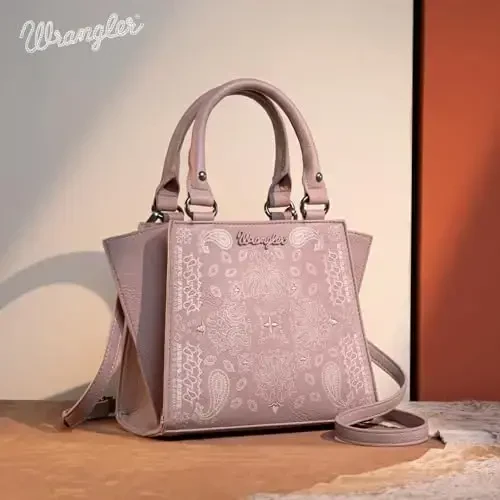Wrangler Small Tote Sumkasi Chiroyli Ayollar Sumkalari G'arbiy Paisley Bosma Sumkalar - 6