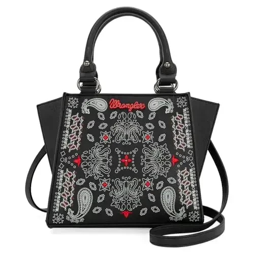 Wrangler Small Tote Sumkasi Chiroyli Ayollar Sumkalari G'arbiy Paisley Nashri Sumkasi - WRANGLER