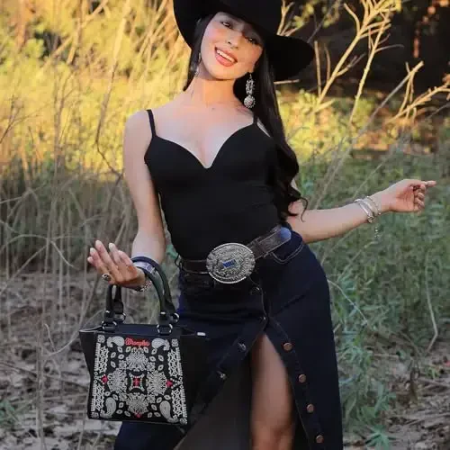 Wrangler Small Tote Sumkasi Chiroyli Ayollar Sumkalari G'arbiy Paisley Nashri Sumkasi - 3