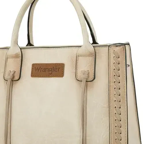 Wrangler Tote Bag for Women Western Cowhide Purse and Wallet Set - 3