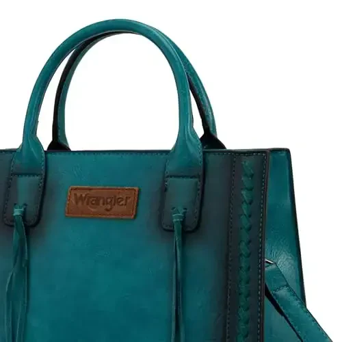 Wrangler Tote Bag for Women Western Cowhide Purse and Wallet Set - 3