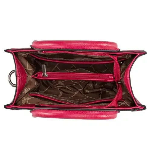 Wrangler Tote Bag for Women Western Cowhide Purse and Wallet Set - 4