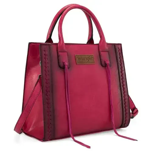 Wrangler Tote Bag for Women Western Cowhide Purse and Wallet Set - 5