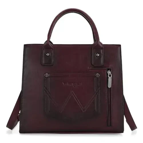 Wrangler Tote Bag for Women Western Cowhide Purse and Wallet Set - 3