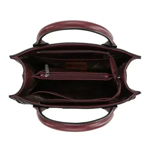 Wrangler Tote Bag for Women Western Cowhide Purse and Wallet Set - 4