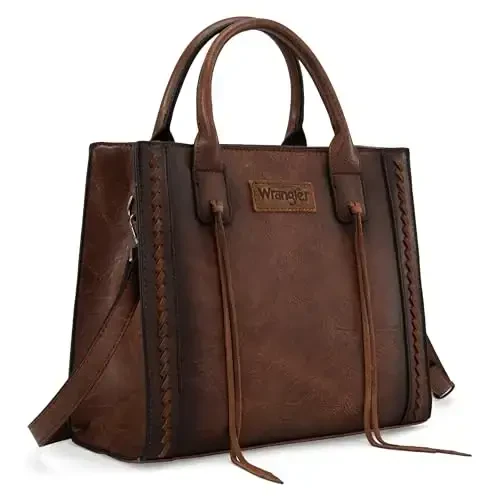 Wrangler Tote Bag for Women Western Cowhide Purse and Wallet Set - 6