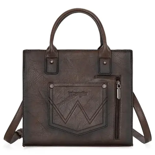 Wrangler Tote Bag for Women Western Cowhide Purse and Wallet Set - 3