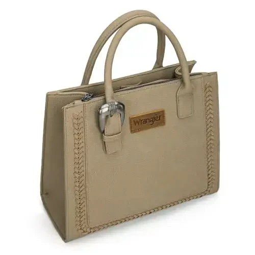 Wrangler Tote Bag for Women Western Cowhide Purse and Wallet Set - 5