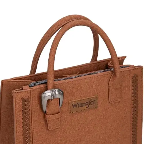 Wrangler Tote Bag for Women Western Cowhide Purse and Wallet Set - 3