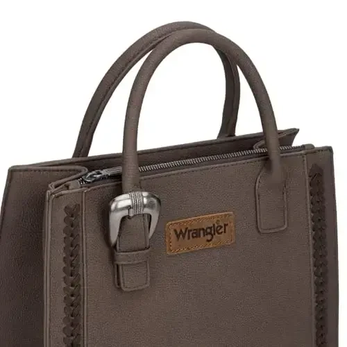 Wrangler Tote Bag for Women Western Cowhide Purse and Wallet Set - 3