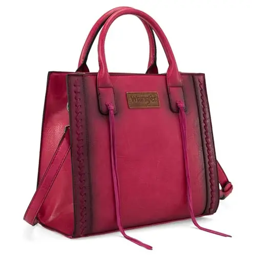 Wrangler Tote Bag for Women Western Cowhide Purse and Wallet Set - 5