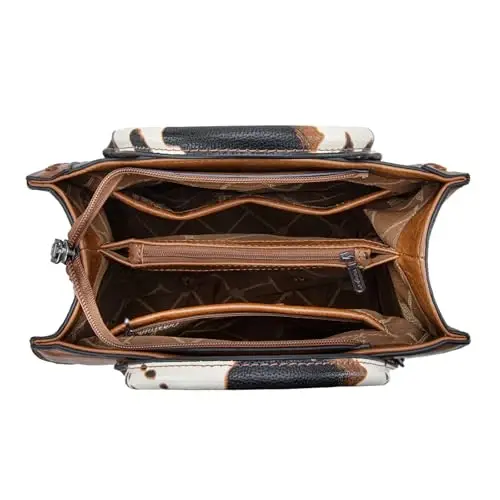 Wrangler Tote Bag for Women Western Cowhide Purse and Wallet Set - 5