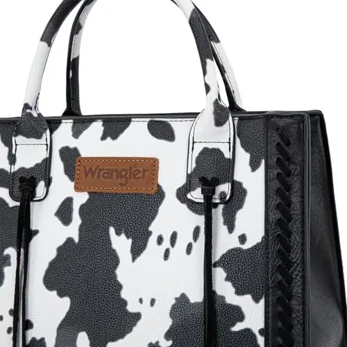 Wrangler Tote Bag for Women Western Cowhide Purse and Wallet Set - 3