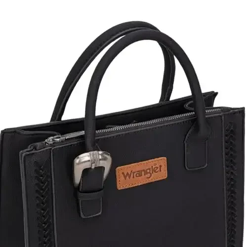 Wrangler Tote Bag for Women Western Cowhide Purse and Wallet Set - 3
