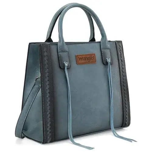 Wrangler Tote Bag for Women Western Cowhide Purse and Wallet Set - 5