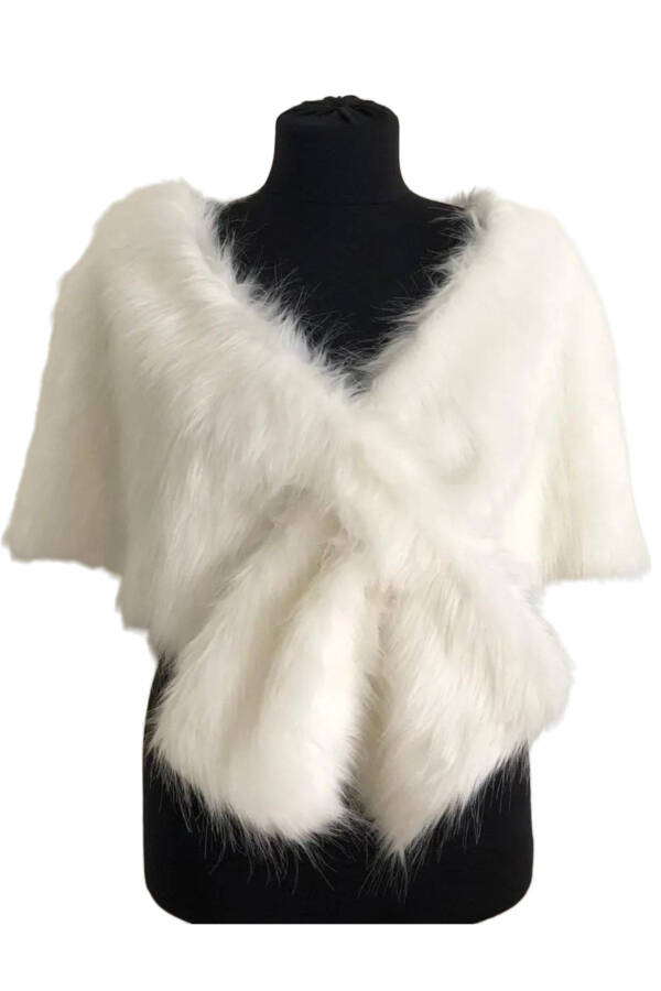 Wrap-Around Fur for Wedding Dress, Bridal Shawl, High Quality Standard Size - 1